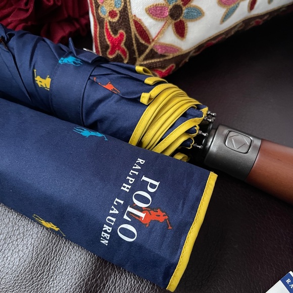 NWT polo ralph Lauren umbrella in pony color in blue 12 inches lengths - Picture 5 of 12